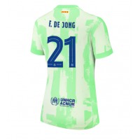 Dres Barcelona Frenkie de Jong #21 Tretina pre Ženy 2024-25 Krátky Rukáv